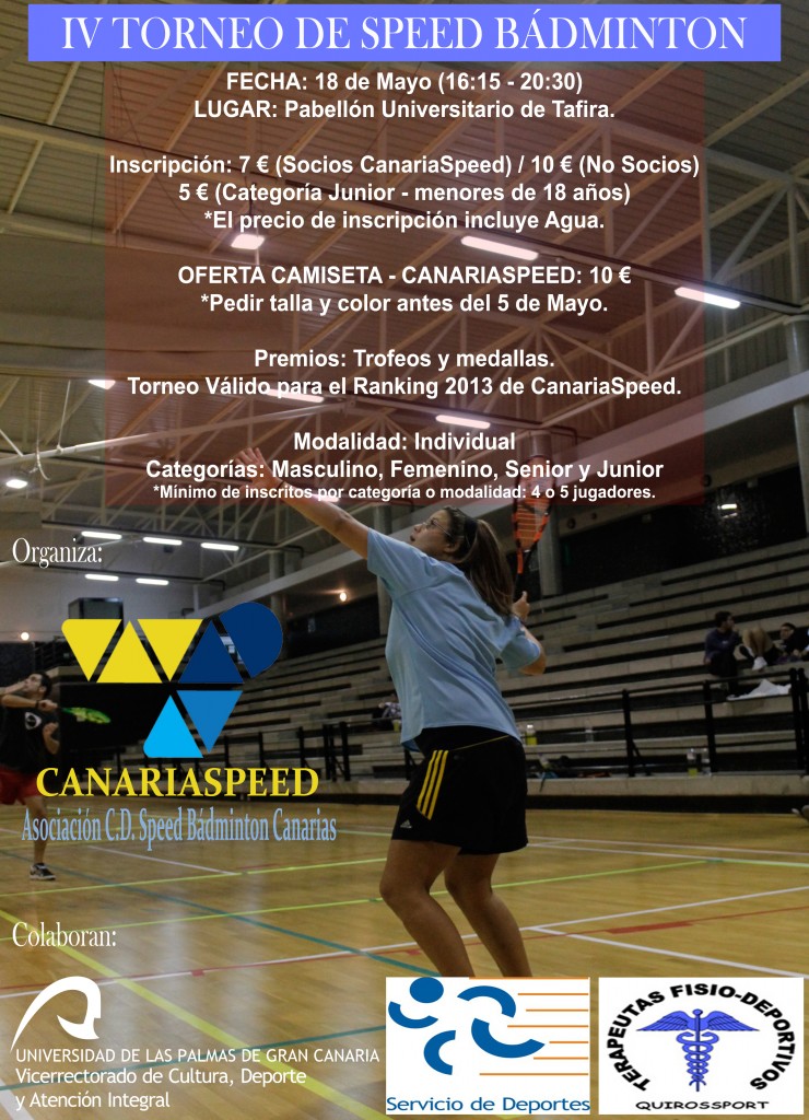 Cartel IV Torneo de Speed Bádminton 2 copia