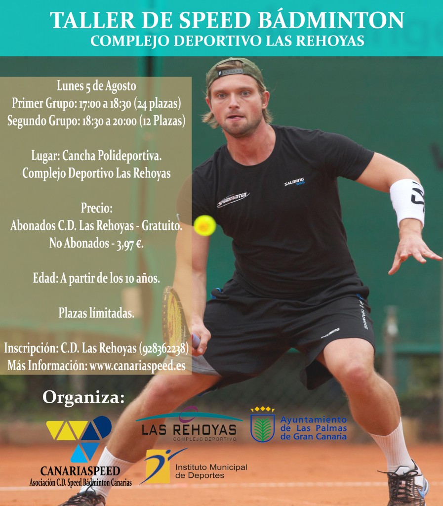Cartel Taller de Speed Bádminton Las Rehoyas